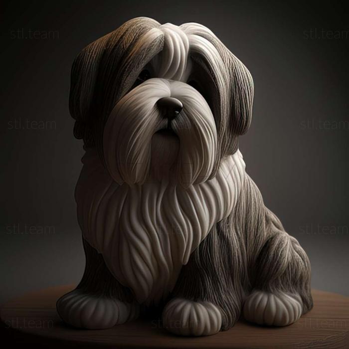 3D модель Тибетський терєр собака (STL)
